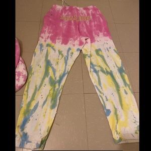 Pink Co Ord Malibu Tie Die Joggers - Size 8